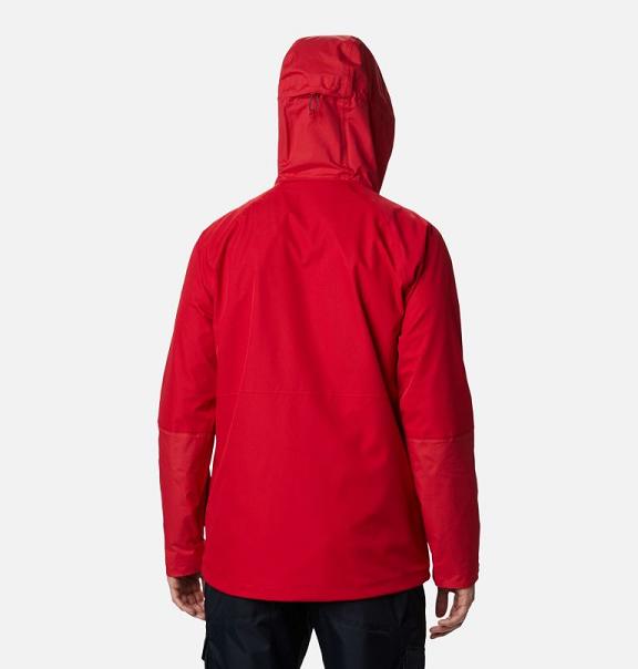 Columbia Banked Run Ski Jacket Red For Men's NZ16892 New Zealand